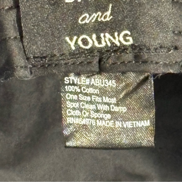 Distressed cotton bucket hat by David and Young in blue denim. OS - Picture 7 of 7